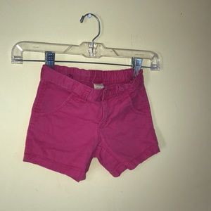 kids pink no pocked shorts